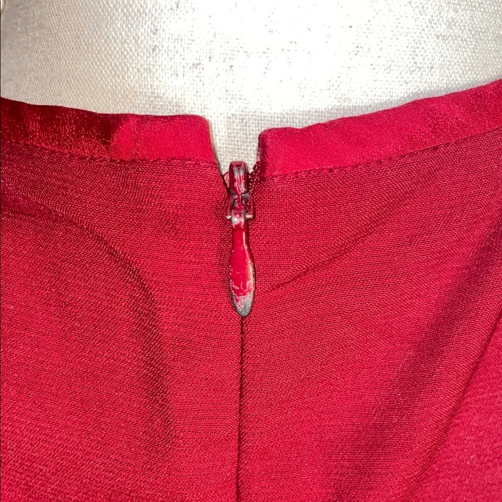RED Valentino Vibrant Red Midi Dress 8 - Picture 6 of 7